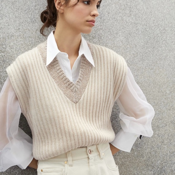 ❤️NEW Brunello Cucinelli CASHMERE sweater vest - Picture 1 of 13